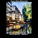 My project in Urban Landscapes in Watercolor course . Pictură în acuarelă de Audrey Dugan - 04.30.2020