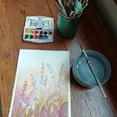  acuarela en negativo para ilustración botánica. Ilustração botânica projeto de Elisa Florez Fernandez - 29.04.2020