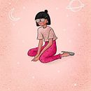 Chicas en cuarentena. Un proyecto de Diseño de moda, Diseño gráfico, Ilustración tradicional e Ilustración digital de Andrea Marchand - 17.04.2020