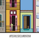 Postales de cuarentena. Een project van  Creativiteit, Digitale tekening,  Ontwerp y Traditionele illustratie van Alejandra Delpretti Fradique - 01.05.2020