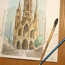My project in Architectural Sketching with Watercolor and Ink course . % Cedric tarafından hazırlanan Sulubo, Ve a Resim projesi - 05.01.2020