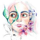 My project in Illustrated Portrait in Watercolor course . % Nino Nibladze tarafından hazırlanan Sulubo, Ve a Resim projesi - 05.02.2020
