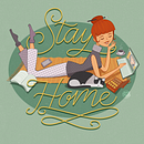Stay Home. Pencil Drawing, Character Design, and Vector Illustration project by Aurora Ramírez Collado - 05.03.2020
