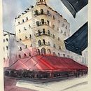 Mi Proyecto del curso: Dibujo arquitectónico con acuarela y tinta. Un progetto di Belle arti di Alexandra Casanova - 03.05.2020
