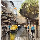 Mi Proyecto del curso: Paisajes urbanos en acuarela abril 2020. Un proyecto de Pintura a la acuarela de Paulina Brito - 04.05.2020