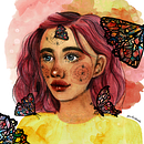 Mi Proyecto del curso: Retrato ilustrado en acuarela                                                                  . % Georgina Tobares tarafından hazırlanan Geleneksel illüstras, Ve on projesi - 05.29.2020