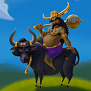 Hindu God of Death, Yum-Raj! . Ilustrasi tradisional proyek oleh Sunil Garbuja - 06.04.2020