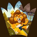 Coward Lion. Un proyecto de Bellas Artes, Dibujo, Dibujo artístico, Dibujo digital, Diseño de personajes, Ilustración tradicional, Ilustración digital, Ilustración infantil y Pintura digital de Rafa Gámez - 06.05.2020