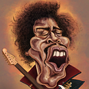 Hendrix. Un progetto di Illustrazione digitale, Arte concettuale, Disegno a matita e Disegno digitale di Santiago Carranza - 06.05.2020
