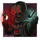 Darth Vader, progress. Un proyecto de Dibujo, Diseño de personajes, Ilustración tradicional e Ilustración digital de Marc Arisa Duran - 06.05.2020