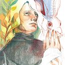 Espiritu animal. Collage, Drawing, Portrait Drawing, Traditional illustration, Watercolor Painting, and Photo Retouching project by Carolina Gabaldón - 05.07.2020
