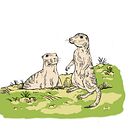Perritos de la pradera . Desen digital de Kerstin García - 01.09.2019