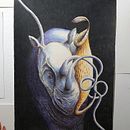 Sumatran Rhino and Nepenthes in Chiaroscuro. Un proyecto de Dibujo artístico de Stephanie Kilgast - 07.05.2020