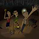 Los tres mineros ochenteros. Projekt z dziedziny Ilustracja c i frowa użytkownika Scarlet García - 07.05.2020