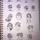 self portrait . Desen artistic de Maggie White - 05.08.2020