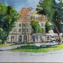 My project in Urban Landscapes in Watercolor course. Een project van  Artistieke tekening van Tomas Jovaisa - 09.05.2020