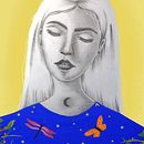 Mi Proyecto del curso: Retrato con lápiz, técnicas de color y Photoshop. Projekt z dziedziny R, sunek ołówkiem, Portret, Trad, c i jna ilustracja użytkownika Andrea Vivanco Peña - 09.05.2020