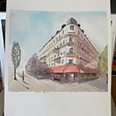 My project in Architectural Sketching with Watercolor and Ink course. Un projet de Aquarelle de Gretchen - 11.05.2020