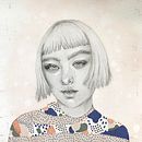 Emmedelmar: Retrato con lápiz, técnicas de color y Photoshop. Ilustração tradicional e Ilustração digital projeto de Maria del Mar - 12.05.2020