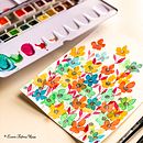 Loose water color Florals. Ilustração tradicional, e Pintura em aquarela projeto de Erum Fatimah Raza - 06.08.2021