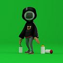 Street Art Character . Un proyecto de 3D, Animación 3D y Diseño 3D de Cristian Camilo Bautista - 14.05.2020