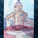My project in Architectural Sketching with Watercolor and Ink course. Un progetto di Pittura ad acquerello di Fabio De Marzo - 20.05.2020