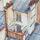 Project II - Paris Roofscape. Arquitetura, Ilustração tradicional, e Pintura em aquarela projeto de Tess - 17.05.2020