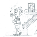 Introducción a la creación de personajes estilo cartoon: Sordo Tomás. Ilustração tradicional projeto de Daniel Calleja Amaro - 17.05.2020