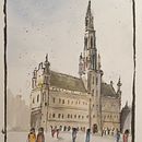 Grand-Place Brussels. Een project van  Schetsen y Aquarelschilderen van seb_art - 22.05.2020