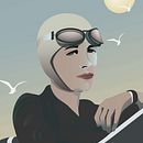 Amelia Earhart. Un proyecto de Diseño digital, Diseño gráfico, Ilustración tradicional, Ilustración digital e Ilustración vectorial de Emilia Liptova - 10.07.2019
