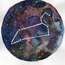 Mi Proyecto del curso: "Constelación de Leo". Een project van Aquarelschilderen van Uriel Garibay Román - 29.05.2020