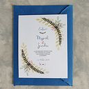 Invitación de boda, tarjeta de agradecimiento y menú.. Watercolor Painting project by Sandra Carmona Rodriguez - 05.31.2020