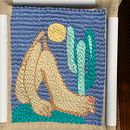 Reprodução do Abaporu de Tarsila do Amaral. Bordado projeto de Isabela Aggiunti - 30.05.2020