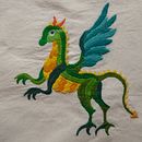 Dragón bordado en punto tenango. Un projet de Broderie de Cristina Amador - 01.06.2020