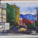 Mi Proyecto del curso: Paisajes urbanos en acuarela . % Lucia Alípaz tarafından hazırlanan Sulubo, Ve a Resim projesi - 06.03.2020