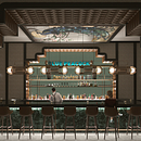 Cocktail Bar in Stockholm. 3D, Architecture, Interior Architecture, 3D Design, Architectural Illustration, Interior Decoration, and 3D Modeling project by Cosmorama Visuals - 06.04.2020