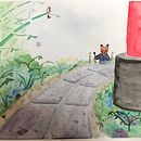 Mi Proyecto del curso: Ilustración en acuarela con influencia japonesa. Un progetto di Illustrazione tradizionale di Tomás Garnier - 23.06.2020