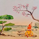Meditacion. Traditional illustration project by sharonreiso - 06.20.2020