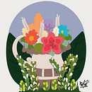 Mi Proyecto del curso: Ilustración vectorial con estilo  Armonía Verde   Ein Projekt aus dem Bereich Traditionelle Illustration, Bleistiftzeichnung, Digitale Illustration, Artistische Zeichnung und Digitale Zeichnung von Lucy Jordan - 12.06.2020