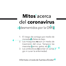 Mitos acerca del coronavirus. Un progetto di Design di poster  di Orlando Villalta Solano - 16.06.2020