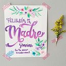 Tarjeta día de la madre. Een project van  H, lettering,  Belettering y Aquarelschilderen van Claudia Giraldo - 17.06.2020