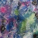 Galaxia: Técnicas modernas de acuarela. Een project van Aquarelschilderen van Jenn Mich Casas - 14.06.2020