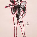 Mi Proyecto del curso: Diseño de personajes femeninos para cómics. Projekt z dziedziny Trad, c, jna ilustracja,  R i sunek atramentem użytkownika Andrea Vivanco Peña - 19.06.2020