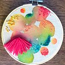 My project in Embroidery and Watercolor Basic Techniques course. Un proyecto de Bordado de Mili Tharakan - 19.06.2020