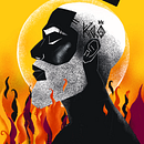 Xangô | Projeto do Curso de Ilustração Flat. Un progetto di Graphic design e Illustrazione tradizionale di Flávio Salzer - 20.06.2020