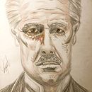 Desenho Godfather. Cinema, Desenho, Desenho a lápis, Desenho artístico, Desenho de retrato, e Desenho realista projeto de Rafael Cohen - 22.06.2020