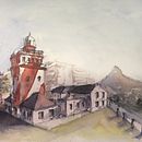 My project in Architectural Sketching with Watercolor and Ink course. Un proyecto de Pintura a la acuarela de Mandy Katz - 23.06.2020