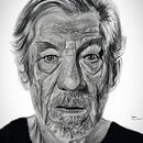 Realistic Portrait sketch of Sir Ian Mckellen. Desenho a lápis, Desenho de retrato, Criatividade, e Esboçado projeto de Suvam Saha - 23.06.2020