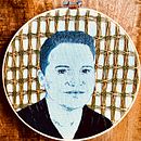 My project in Creation of Embroidered Portraits course. Bordado projeto de Erica Beaty - 24.06.2020