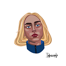 Retrato con Adobe Illustrator . Desen de portret & Ilustrație vectorială de Andrea Cortés Aunión - 06.25.2020